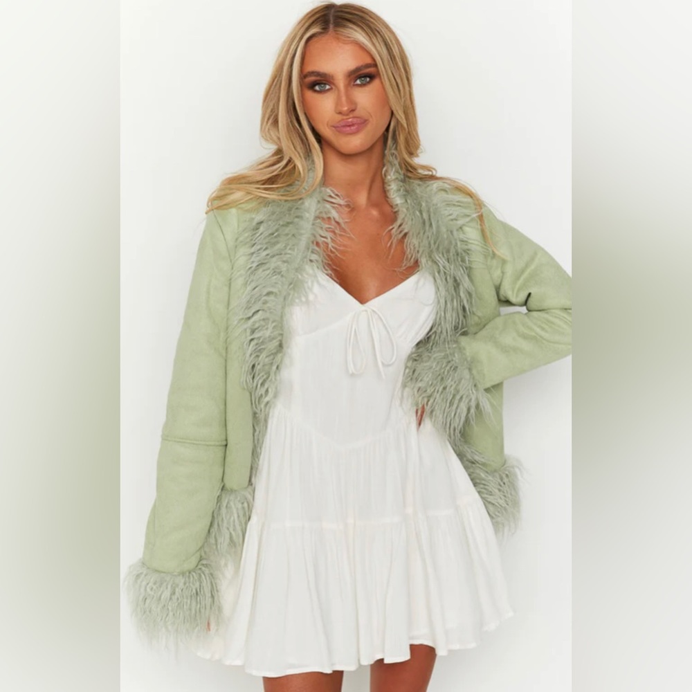 Beginning Boutique Lucille Fur Jacket NWT